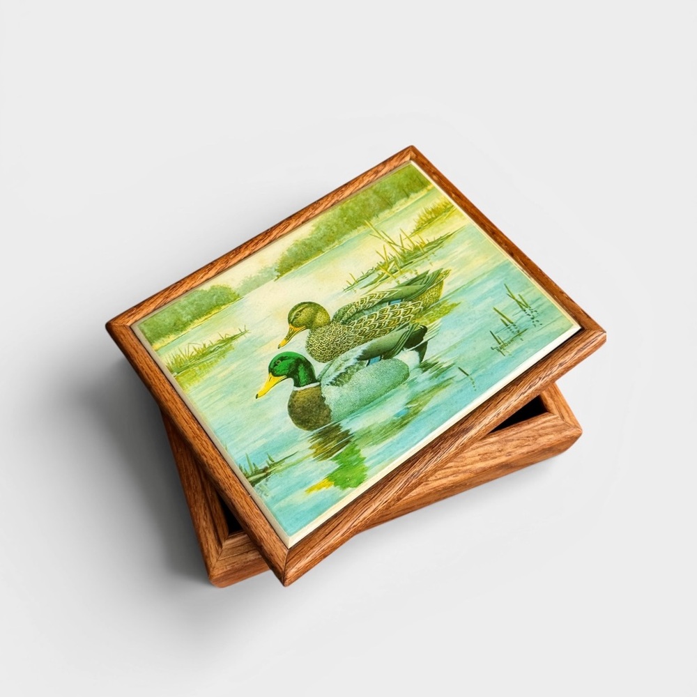 Vintage Mallard Duck Wood Trinket Box – Kimberly Graphic Art Tile